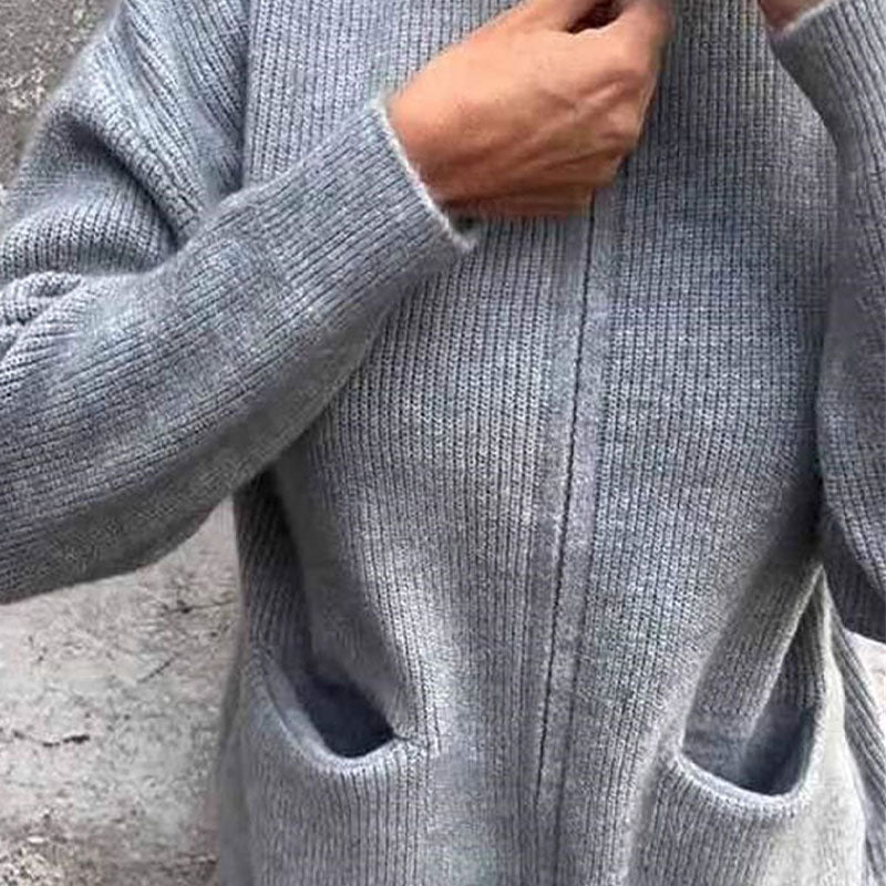 Cozy cardigan with zipper for women