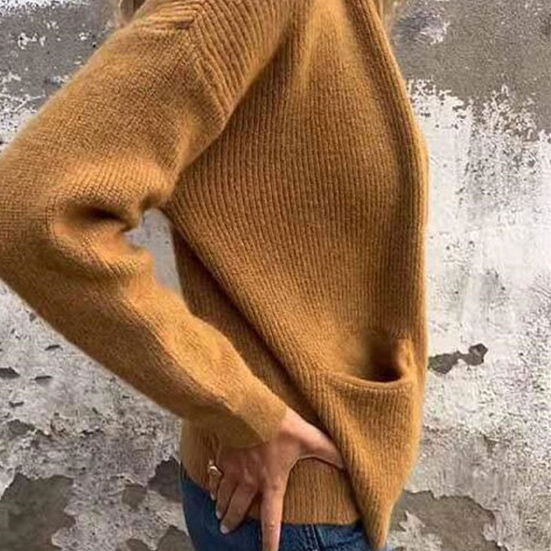 Cozy cardigan with zipper for women