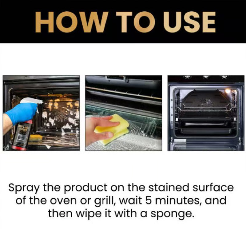 ✨ Oven and grill cleaning spray – dissolves grease in 5 minutes, no scrubbing required, removes odors 🔥