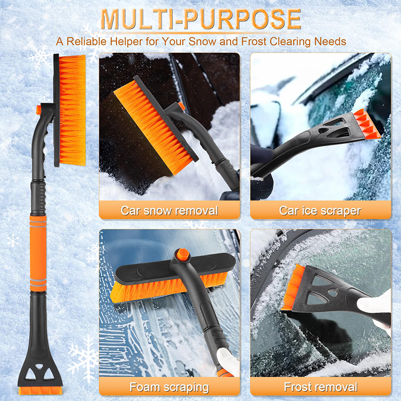 Telescopic Ice Scraper and Snow Brush for Car Windows