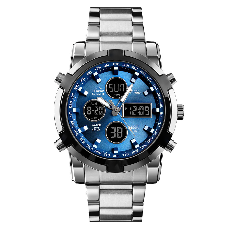 Men's Waterproof Watch - Analog/Digital Display, Rugged and Durable