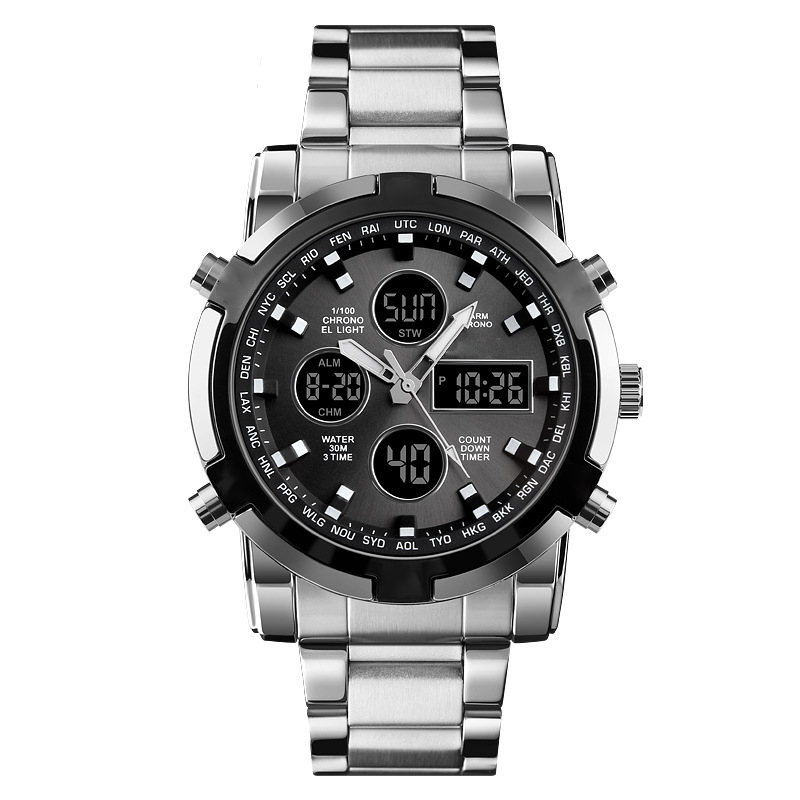Men's Waterproof Watch - Analog/Digital Display, Rugged and Durable