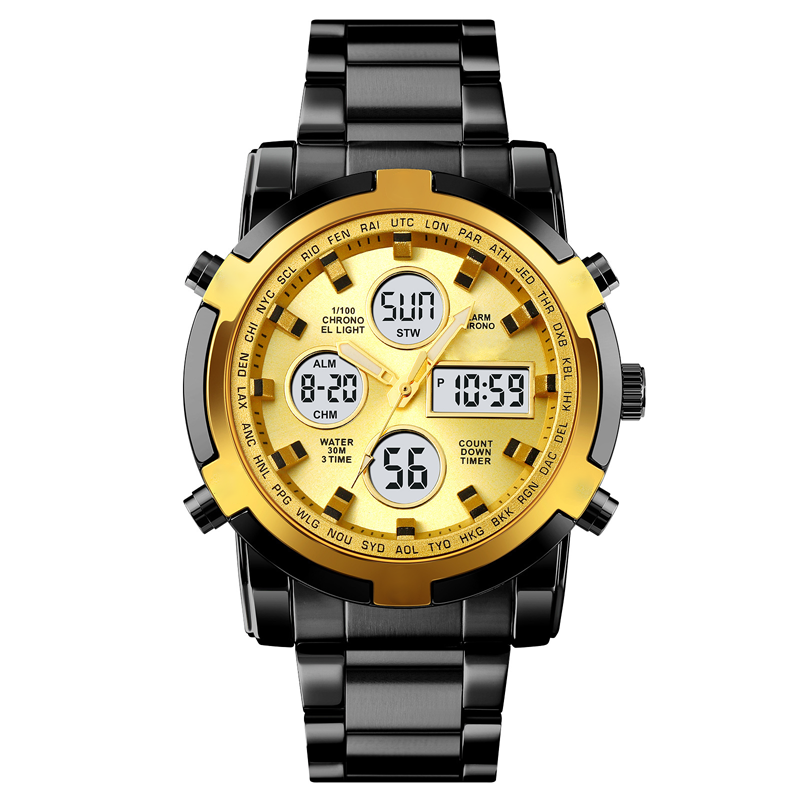 Men's Waterproof Watch - Analog/Digital Display, Rugged and Durable