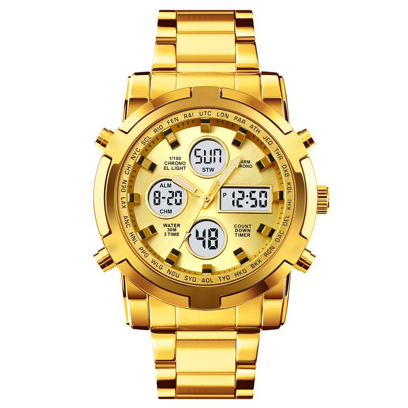 Men's Waterproof Watch - Analog/Digital Display, Rugged and Durable