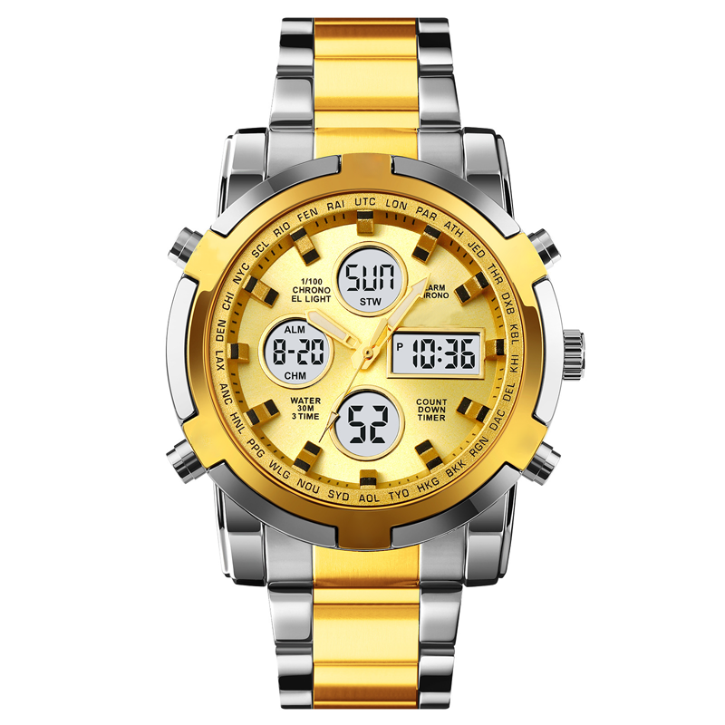 Men's Waterproof Watch - Analog/Digital Display, Rugged and Durable