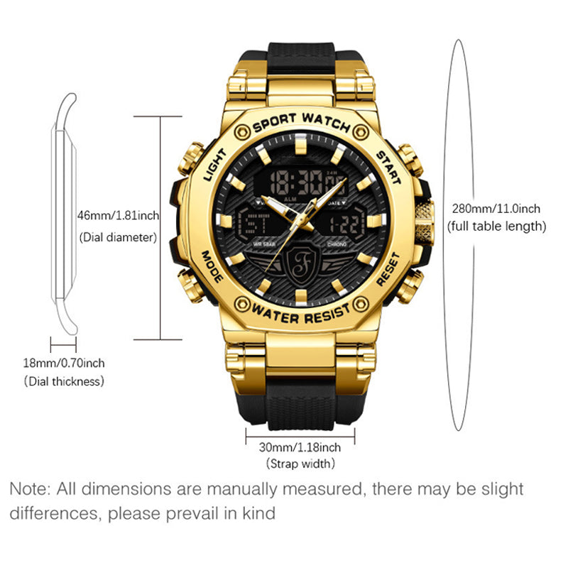 🔥 50% OFF! ⏰ Men's Multifunction Waterproof Luminous Watch – Dual Display, 50M Water Resistance & Glow-in-the-Dark Readability 🌙⌚