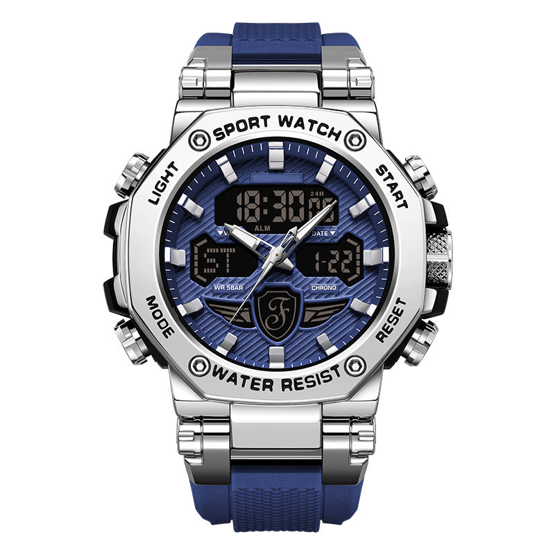 🔥 50% OFF! ⏰ Men's Multifunction Waterproof Luminous Watch – Dual Display, 50M Water Resistance & Glow-in-the-Dark Readability 🌙⌚