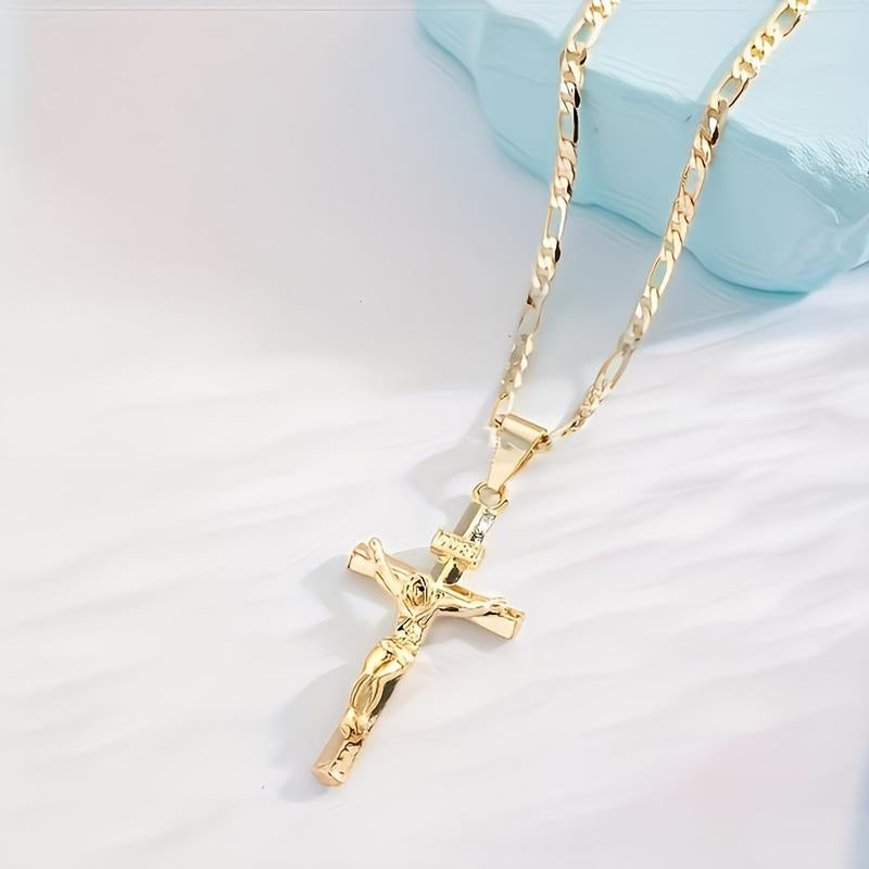 Collier pour homme avec pendentif croix ✝️💛