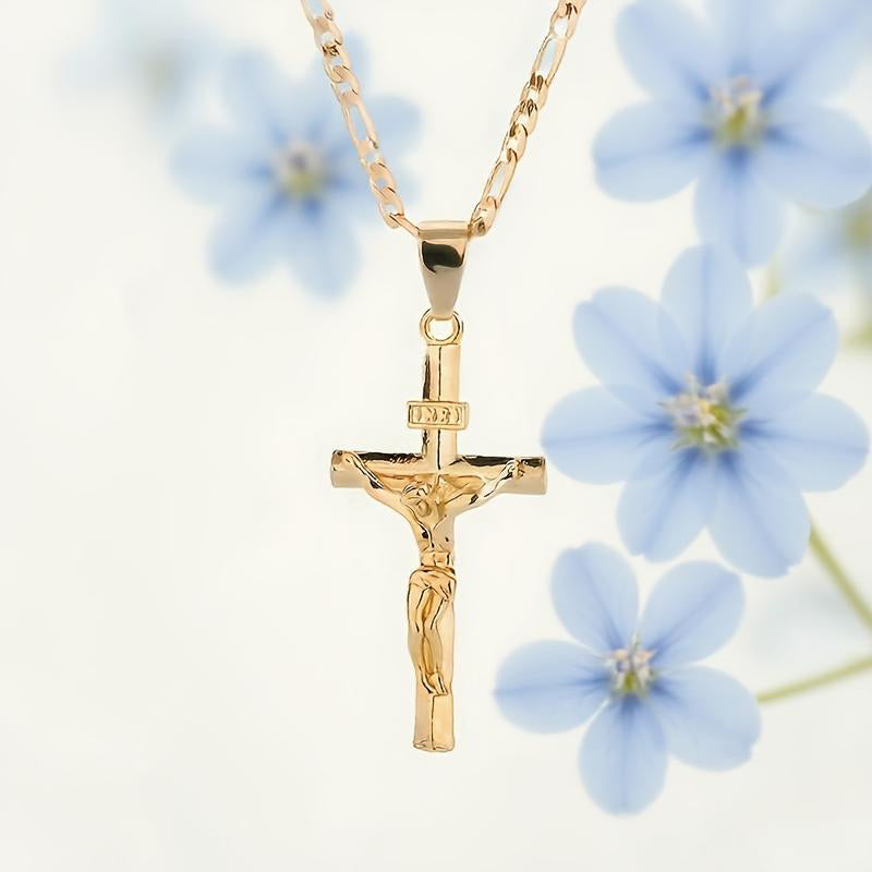 Collier pour homme avec pendentif croix ✝️💛