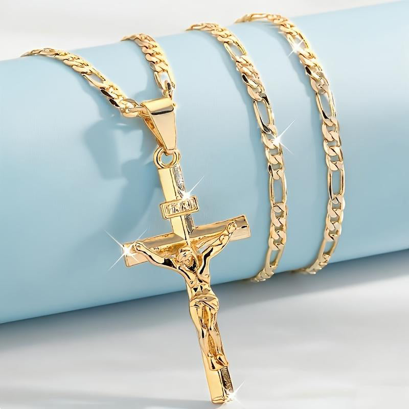 Collier pour homme avec pendentif croix ✝️💛