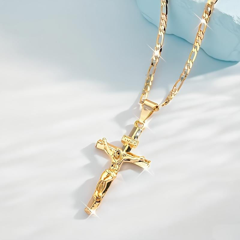 Collier pour homme avec pendentif croix ✝️💛
