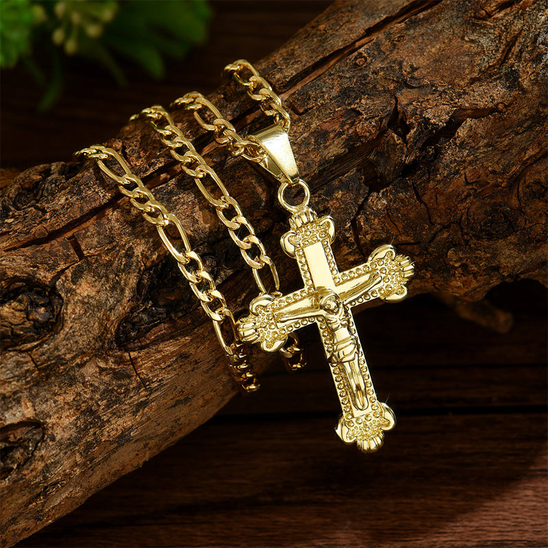 Collier pour homme avec pendentif croix ✝️💛