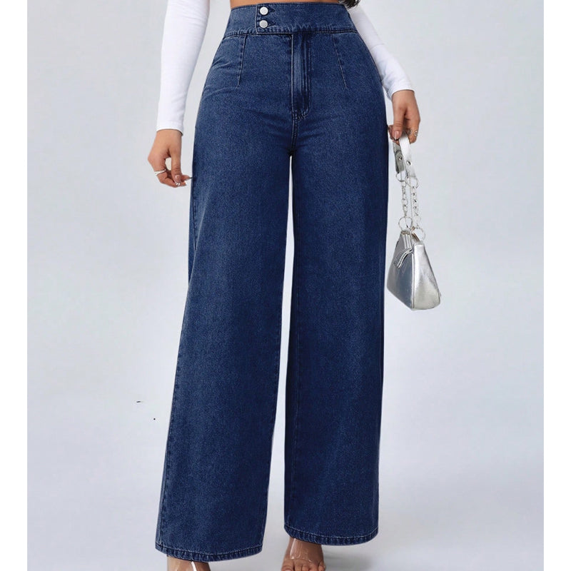 📢📢50 % rabatt!! ⏰Damjeans med hög midja och vida ben