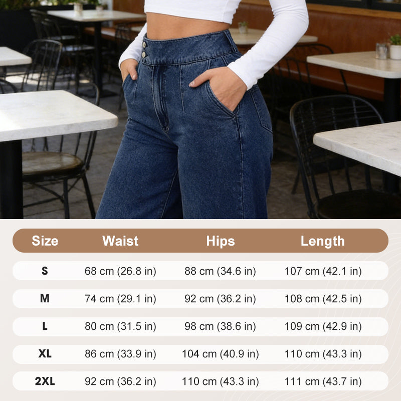 📢📢50 % rabatt!! ⏰Damjeans med hög midja och vida ben