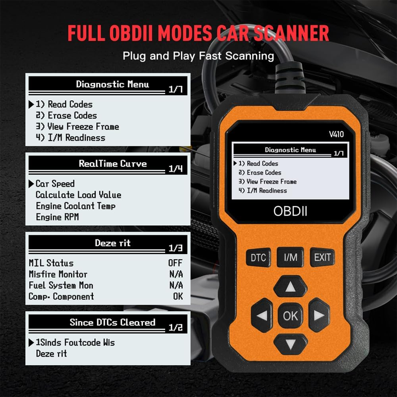 🔧🚗Professional OBD2 Scanner – Full Diagnostics, Clear Codes in 1 Click & Multilingual! 📊💡