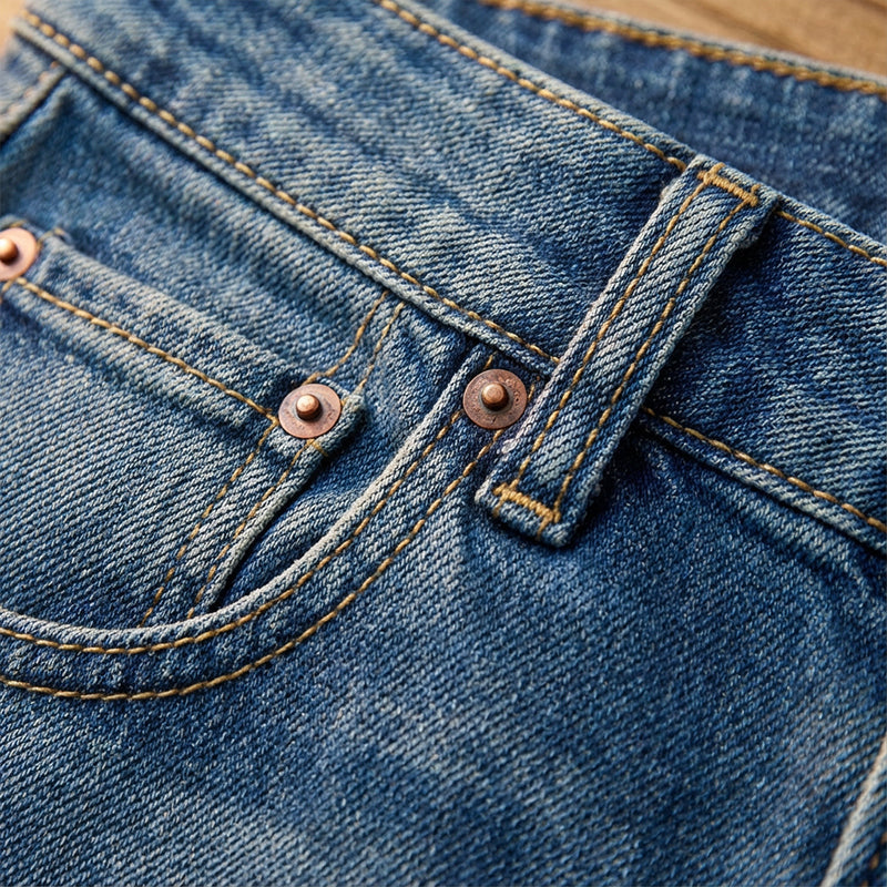 Women's vintage high-waisted wide-leg jeans