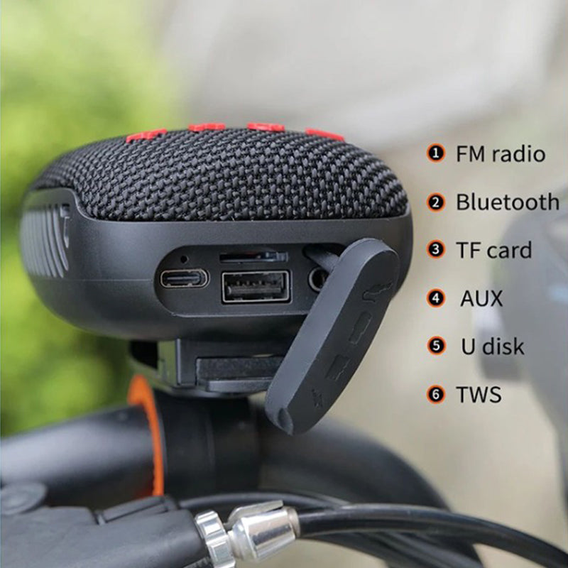 💎 Waterproof Bicycle Bluetooth Speaker – IPX5, TWS Stereo & TF Card Support