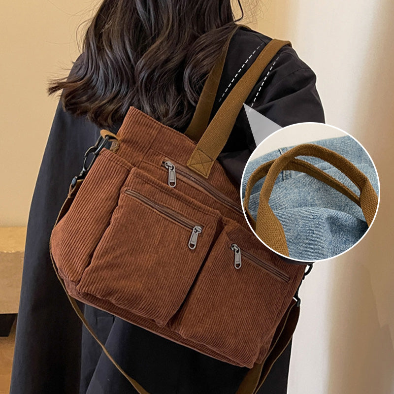 🤎 Elegant vintage-style shoulder bag – solid color, practical & stylish for everyday use