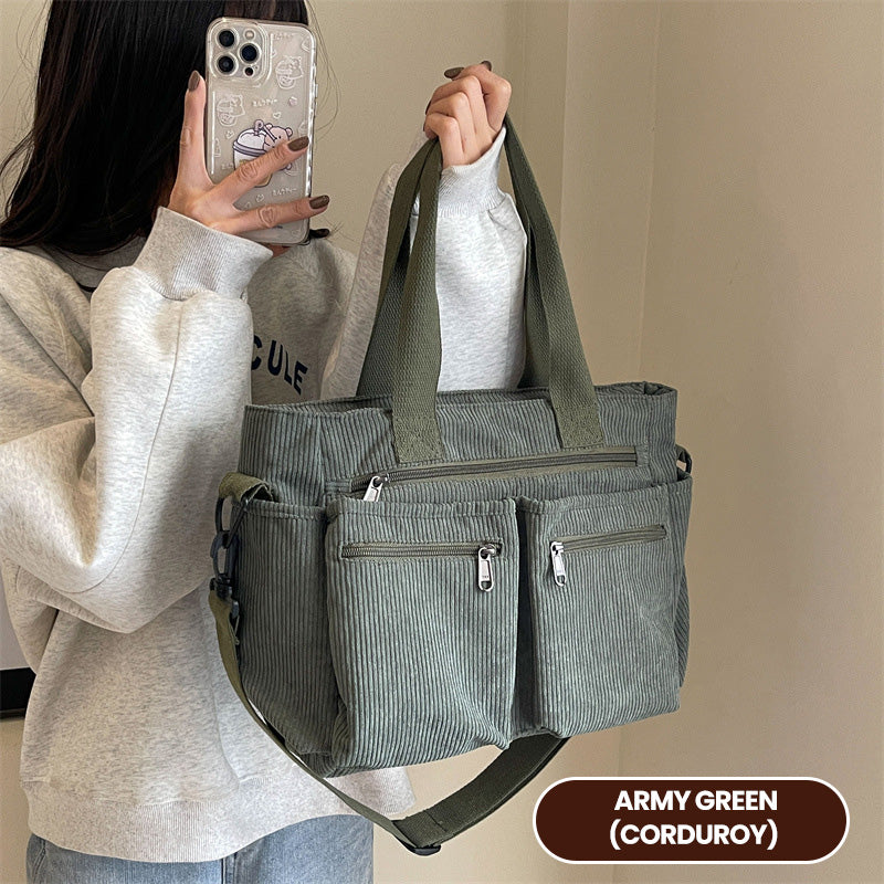 🤎 Elegant vintage-style shoulder bag – solid color, practical & stylish for everyday use