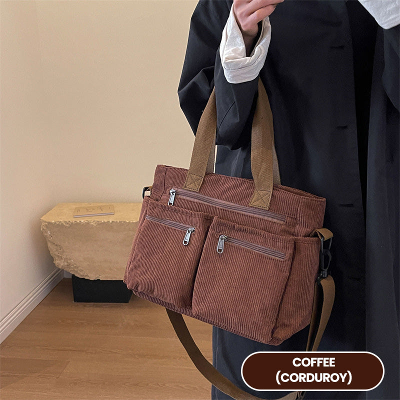🤎 Elegant vintage-style shoulder bag – solid color, practical & stylish for everyday use