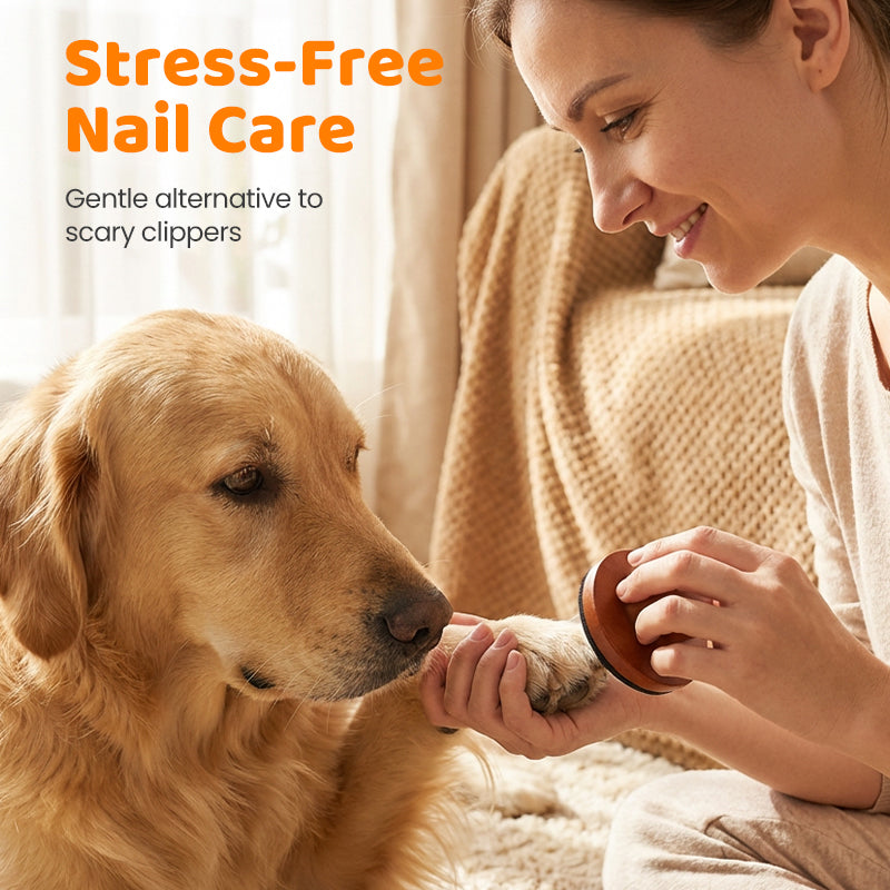 🎉 2026 Sale — Over 50,000 Sold!🐕Wooden Pet Nail File with Replaceable Pads Gentle Paw Grooming Tool for Dogs Cats Small Pets