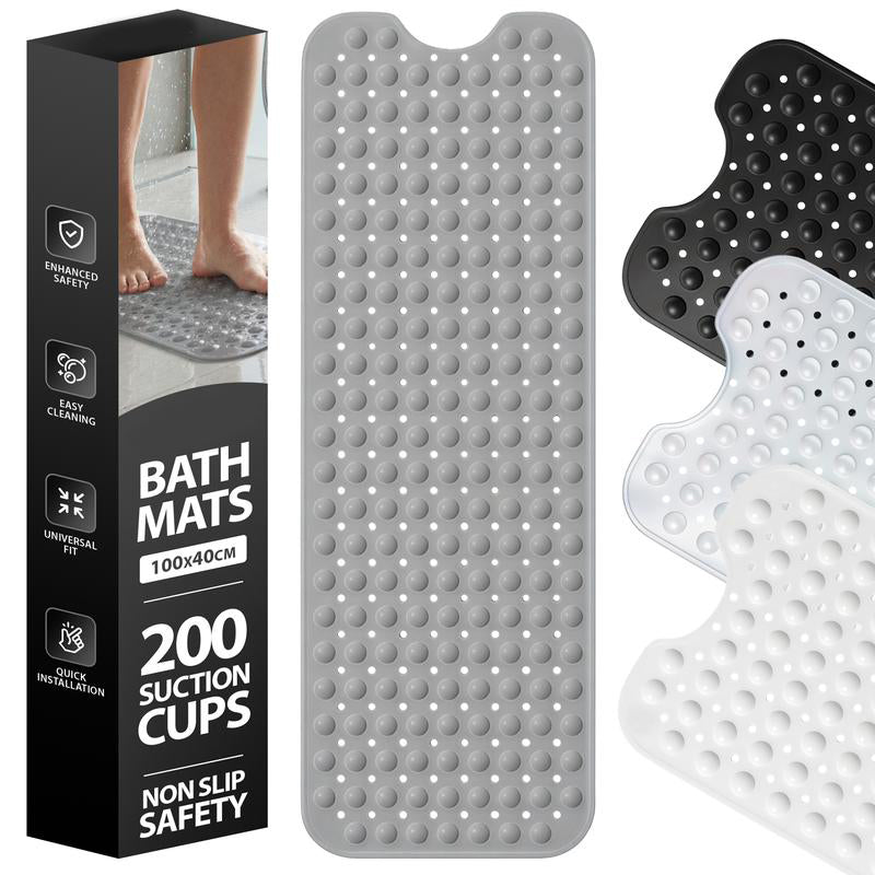 200 Suction Cups with Drainage Holes | Extra-Large Size, Rubber Material | Machine Washable & Durable