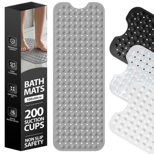 200 Suction Cups with Drainage Holes | Extra-Large Size, Rubber Material | Machine Washable & Durable
