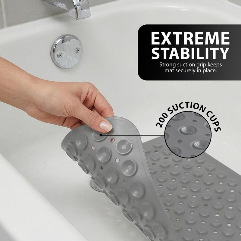 200 Suction Cups with Drainage Holes | Extra-Large Size, Rubber Material | Machine Washable & Durable