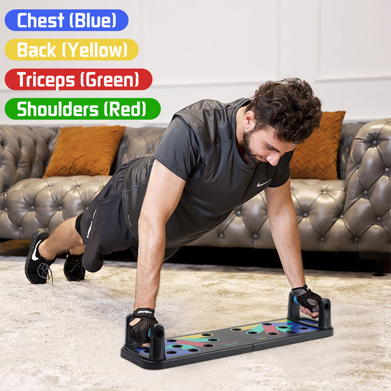 💪 Foldable Multifunctional Push-Up Board – Transform your workout anytime, anywhere! 🏋️‍♂️🔄