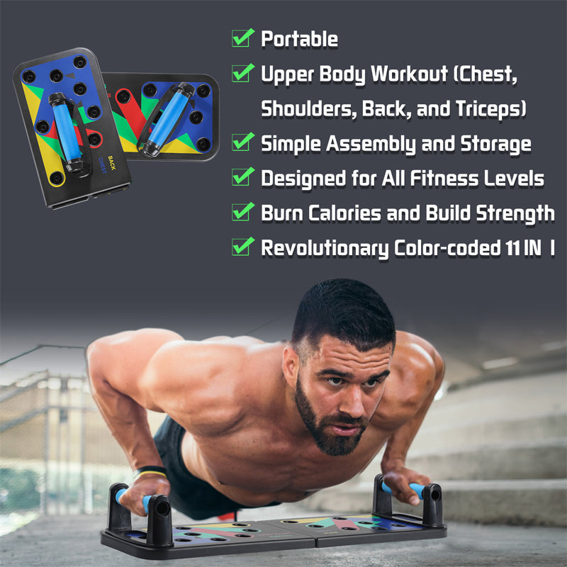 💪 Foldable Multifunctional Push-Up Board – Transform your workout anytime, anywhere! 🏋️‍♂️🔄