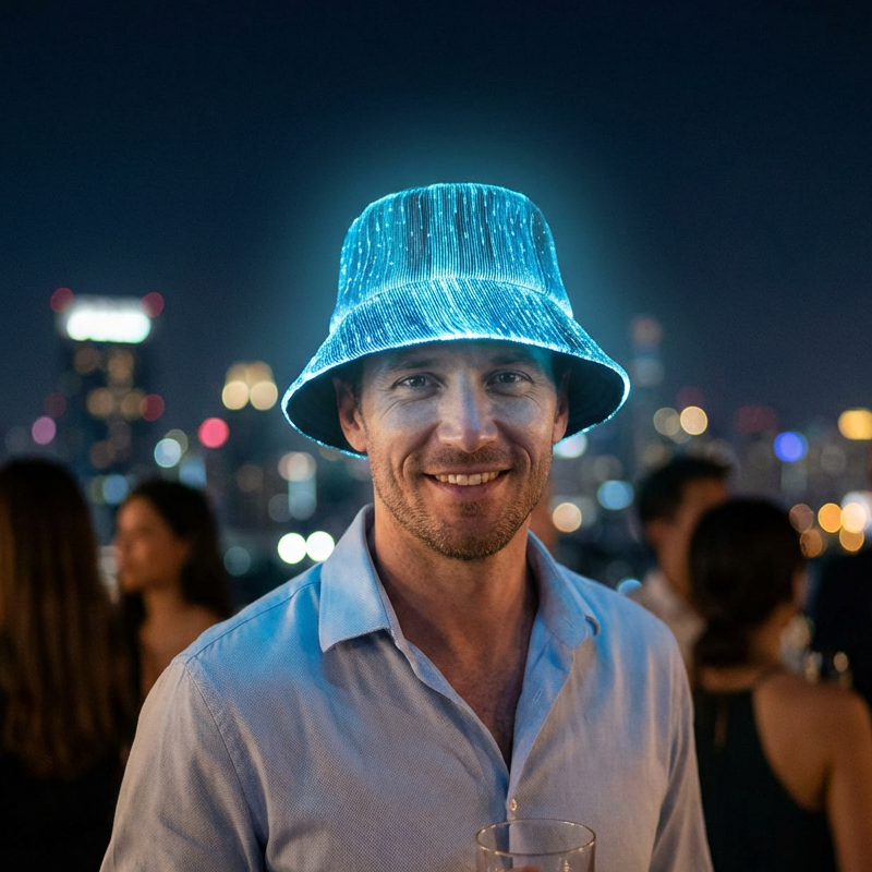 💎 50% OFF! 💎 Galowing Fiber Optic Bucket Hat – USB Rechargeable, Multi-Color Light Modes & Enhanced Night Visibility 🌈🧢