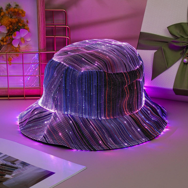 💎 50% OFF! 💎 Galowing Fiber Optic Bucket Hat – USB Rechargeable, Multi-Color Light Modes & Enhanced Night Visibility 🌈🧢