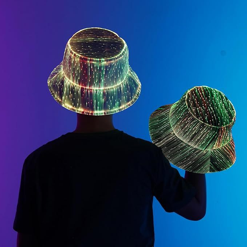 💎 50% OFF! 💎 Galowing Fiber Optic Bucket Hat – USB Rechargeable, Multi-Color Light Modes & Enhanced Night Visibility 🌈🧢