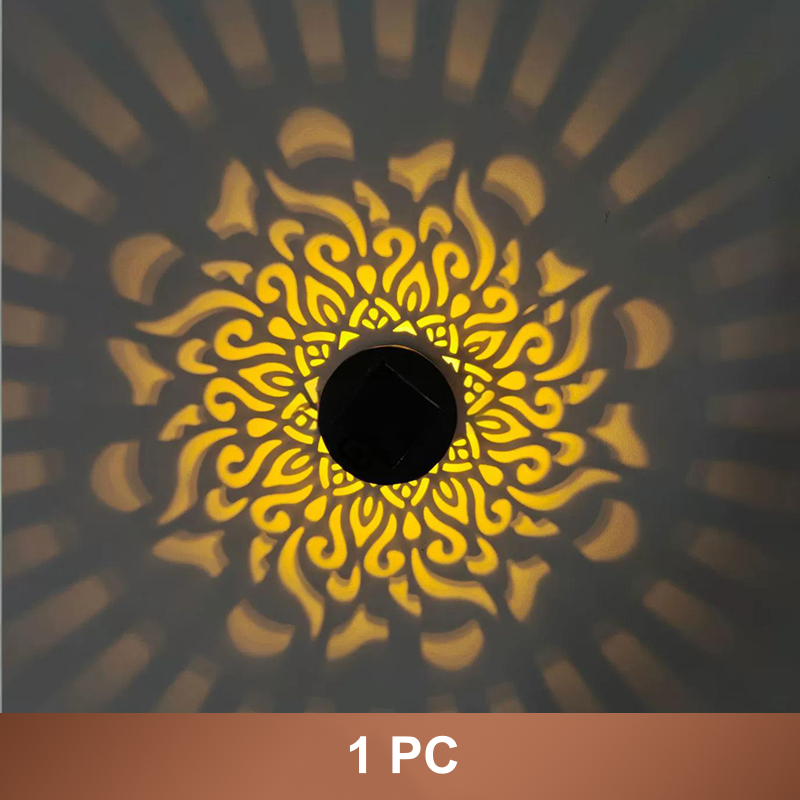 🌞✨ Solar-powered mandala projector lamp