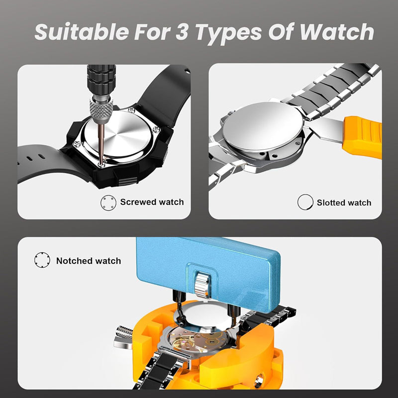 💎 Professional Watch Repair Tool Kit – All-in-One, Precision Stainless Steel Tools for Battery & Band Fixes