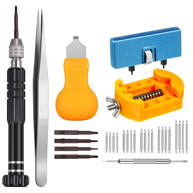 💎 Professional Watch Repair Tool Kit – All-in-One, Precision Stainless Steel Tools for Battery & Band Fixes