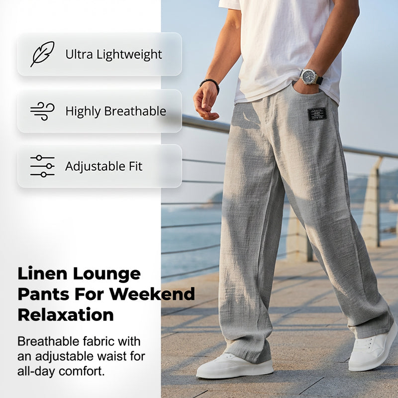 Breathable Men's Pants with a Straight Fit