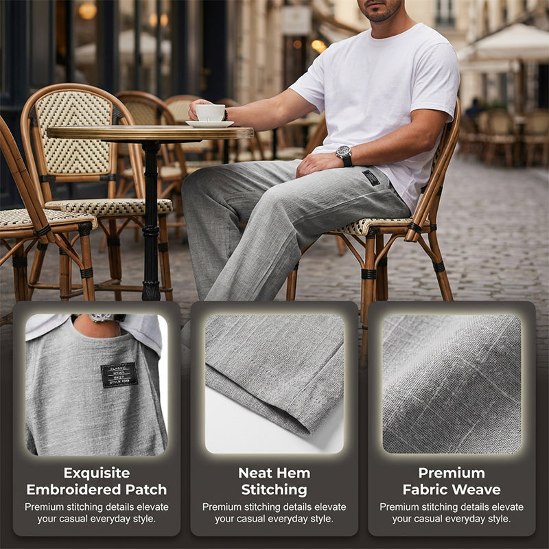 Breathable Men's Pants with a Straight Fit