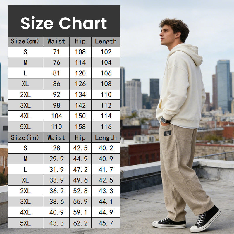 Breathable Men's Pants with a Straight Fit