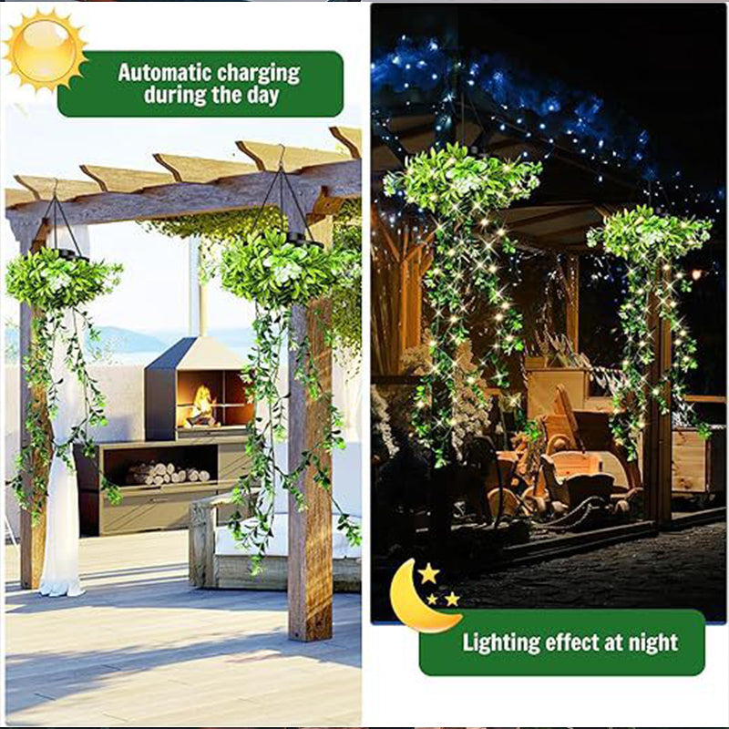 🔥2026 New Arrival & Hot Sale🔥SOLAR-POWERED HANGING MILAN GRASS LAMP! 💎 Lifelike leaves, automatic on/off & IP65 waterproof ✨