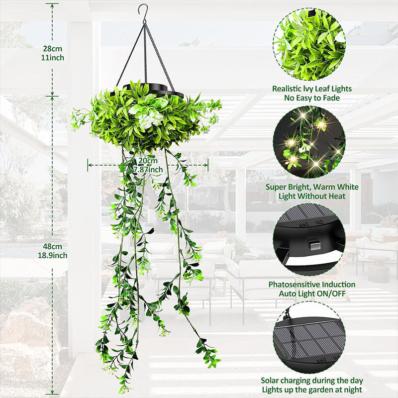 🔥2026 New Arrival & Hot Sale🔥SOLAR-POWERED HANGING MILAN GRASS LAMP! 💎 Lifelike leaves, automatic on/off & IP65 waterproof ✨