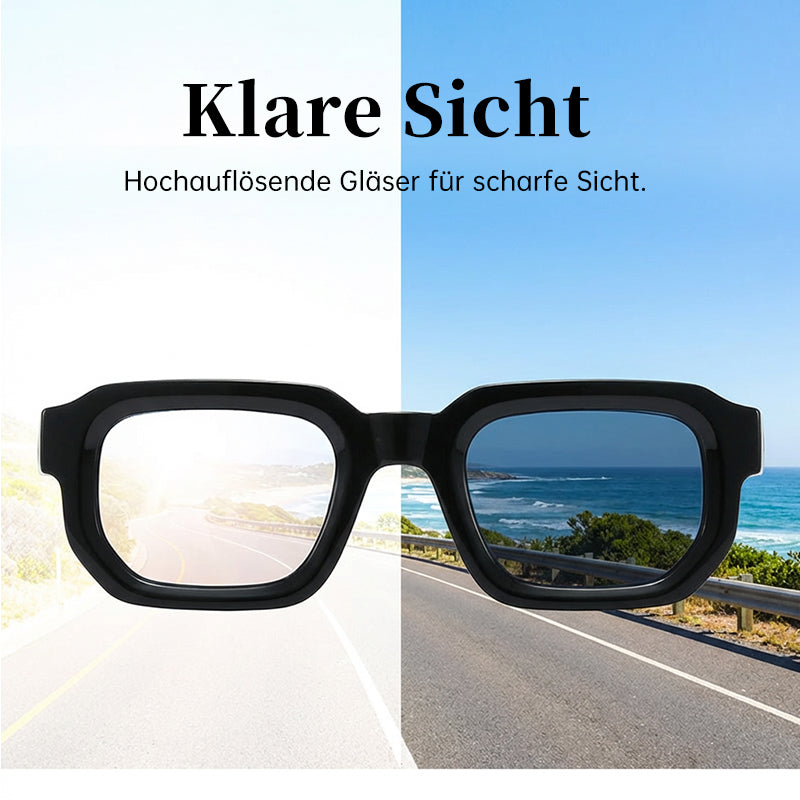 Unisex sunglasses with thick, square frames