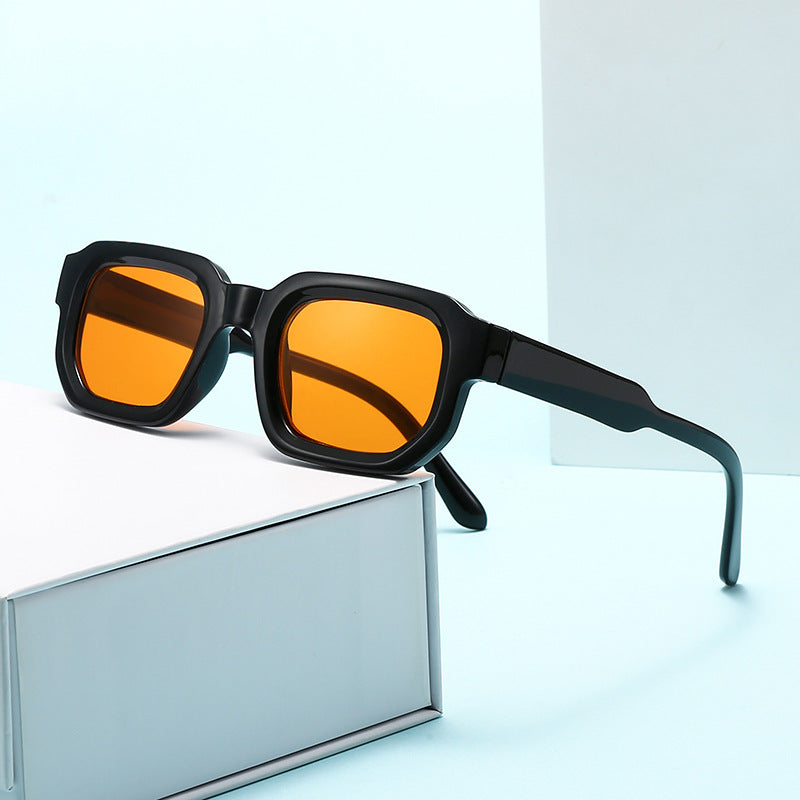 Unisex sunglasses with thick, square frames