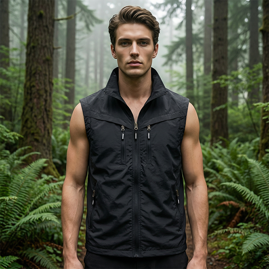 🏞️ Men's Outdoor Vest with Multiple Pockets – Lightweight, Durable & Ideal for Hiking & Traveling 🧗‍♂️
