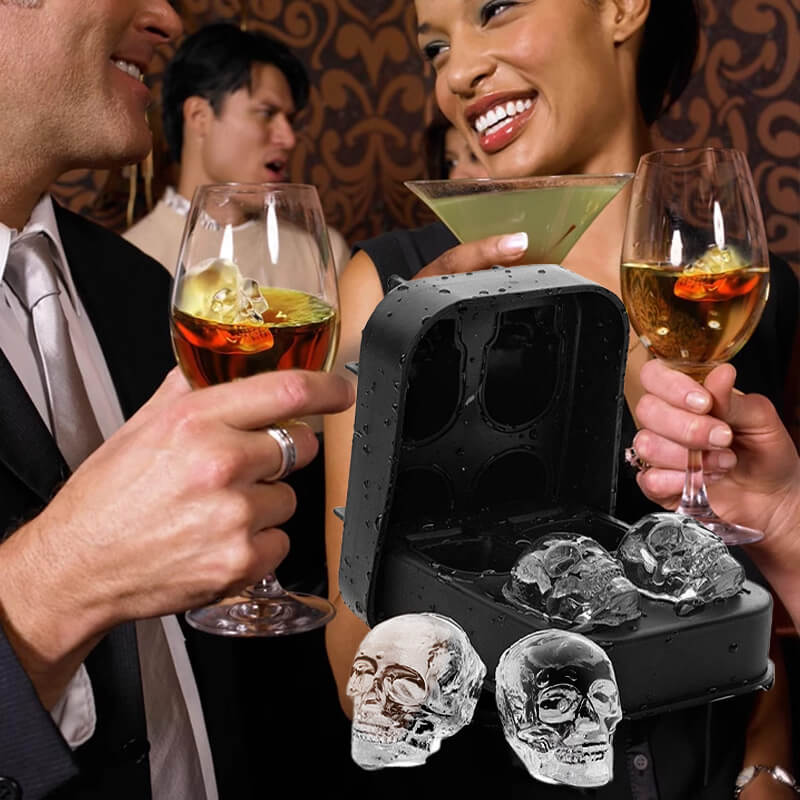 ⏳Limited-time offer⏰DIY "skull" silicone ice cube tray🧊