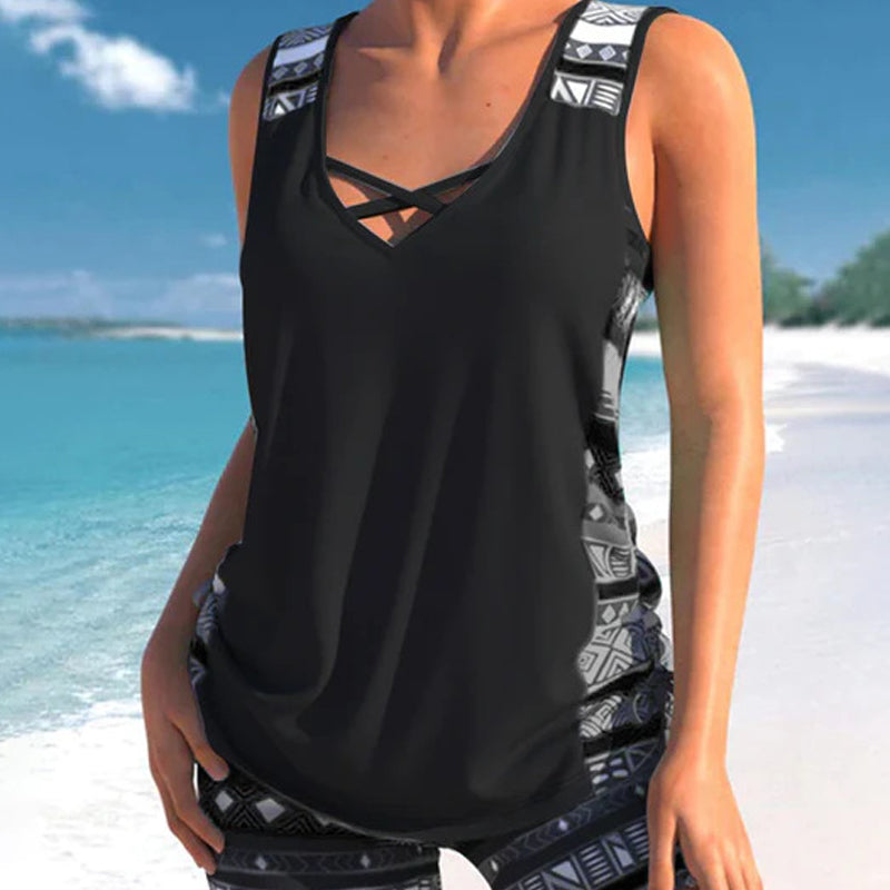 Two-Piece Bikini – High-Waisted with Bandeau Top – Perfect for the Beach 👙🏖️