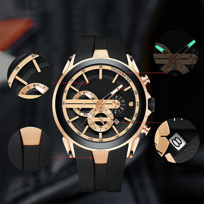 Multifunctional Waterproof Luminous Sports Quartz Watch