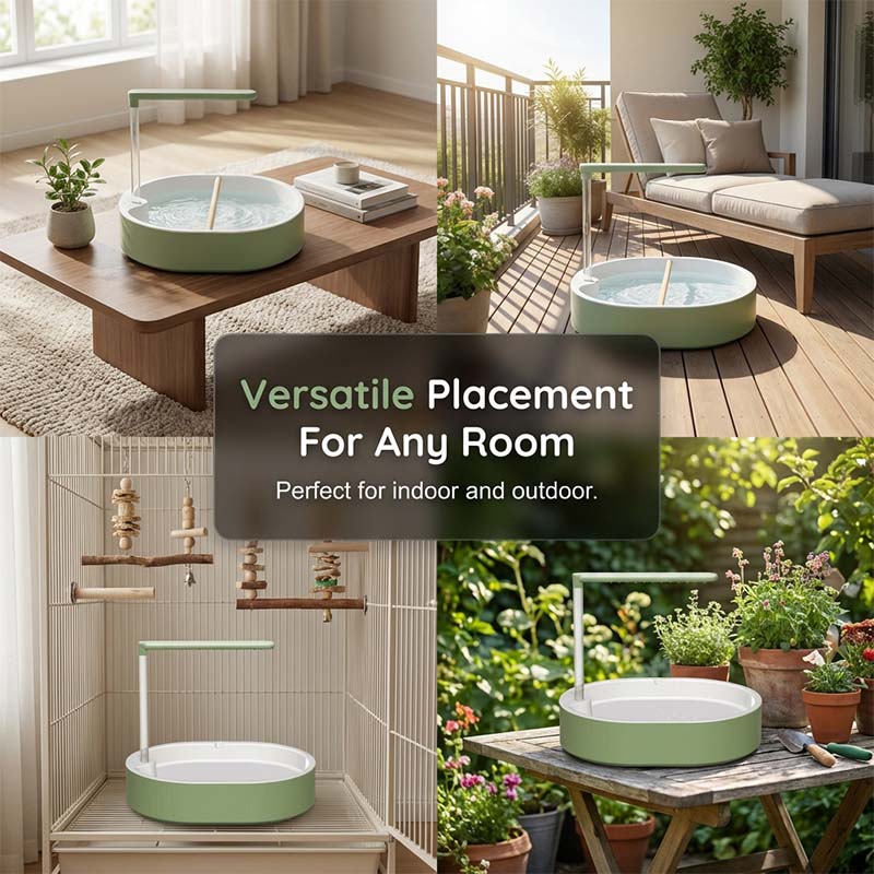 🐦 LIMITED-TIME SALE! 🚿 Electric Bird Bath with Rain Shower & Perch – Safe, Quiet Pump for Happy Birds 🛀