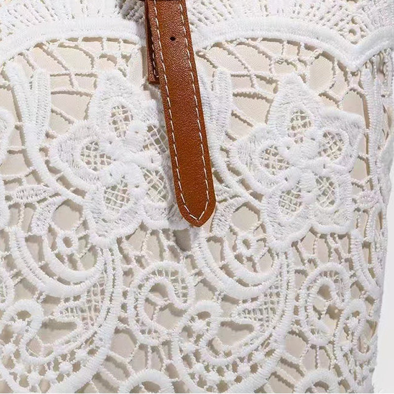 👛 Vintage Lace Shoulder Bag – Elegant, Spacious, Adjustable Strap 💼