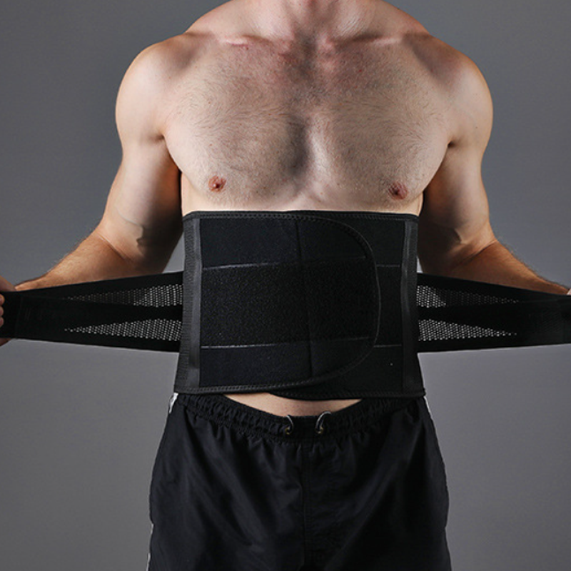 🩹 Dual-Strap Compression Back Brace – Removable Stays, Adjustable, Breathable Mesh 🏃‍♂️ ✨